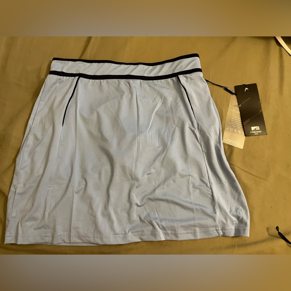 Head Golf Light Blue Athletic Skirt with Black Trim, Women’s Small